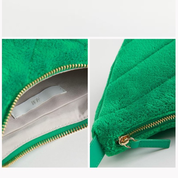 H&M GREEN Fuzzy Faux Fur 2022 Shoulder Purse Brand New without tags - Picture 5 of 7